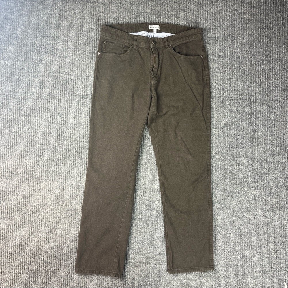 Peter Millar Flannel Five Pocket Pants Men 32X27 Brown MF20B01